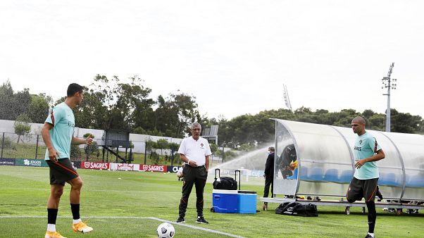 Ronaldo, Fernando Santos e Pepe Ronaldo, Fernando Santos e Pepe