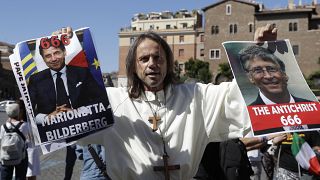 В Риме прошла акция протеста "ковид-диссидентов"