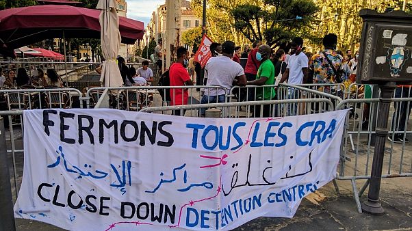 A previous demonstration calling for the closures of the detention centres A previous demonstration calling for the closures of the detention centres