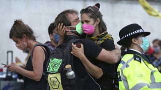 Klímatüntetők Londonban