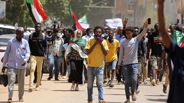 Sudan'da bir halk protestosu Sudan'da bir halk protestosu