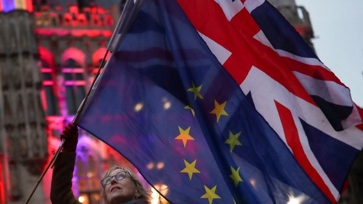 پرچم اتحادیه اروپا و بریتانیا