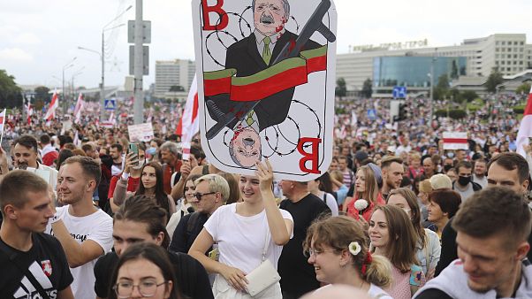 Во время антиправительственной акции в Минске Во время антиправительственной акции в Минске