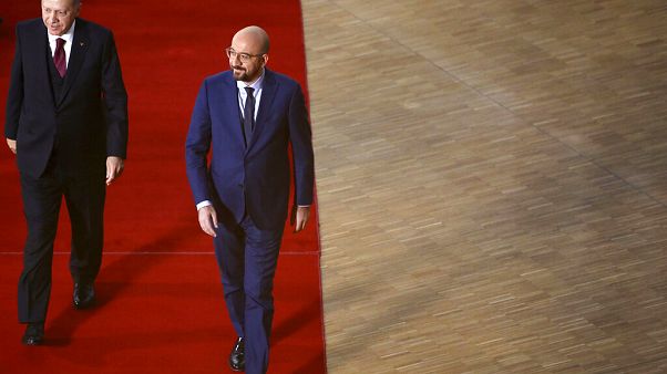 Ο Ρετζέπ Ταγίπ Ερντογάν και ο Σαρλ Μισέλ Ο Ρετζέπ Ταγίπ Ερντογάν και ο Σαρλ Μισέλ