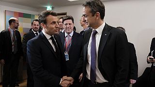 Ο πρόεδρος της Γαλλίας Ε.Μακρόν με τον πρωθυπουργό της Ελλάδας Κ.Μητσοτάκη