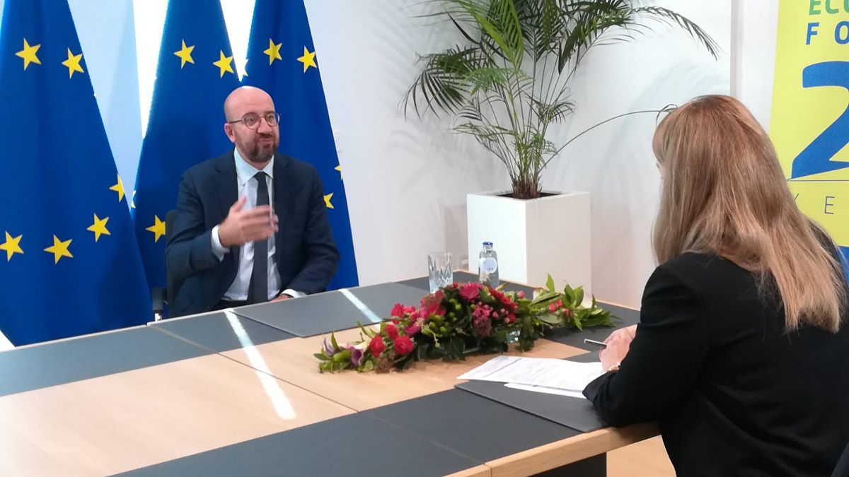 EU Council president Charles Michel ahead of Brussels Economic Forum