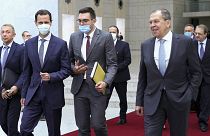 Suriye Devlet Başkanı Beşşar Esad, Rusya Dışişleri Bakanı Sergey Lavrov'u Şam'da kabul etti