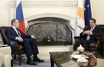 Rusya Dışişleri Bakanı Sergey Lavrov, Lefkoşa'da Güney Kıbrıs Cumhurbaşkanı Nikos Anastasiadis'le bir araya geldi