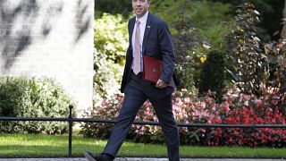 Britain's Health Secretary Matt Hancock arrives in Downing Street in London, Wednesday, Sept. 2, 2020. Britain's parliament returned Tuesday after the summer break. 