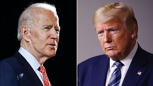 Joe Biden (b) és Donald Trump (j) Joe Biden (b) és Donald Trump (j)