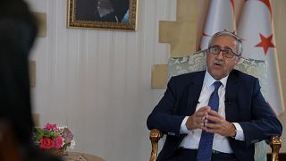 Turkish-Cypriot leader has called for EU countries to calm tensions in the eastern Mediterranean