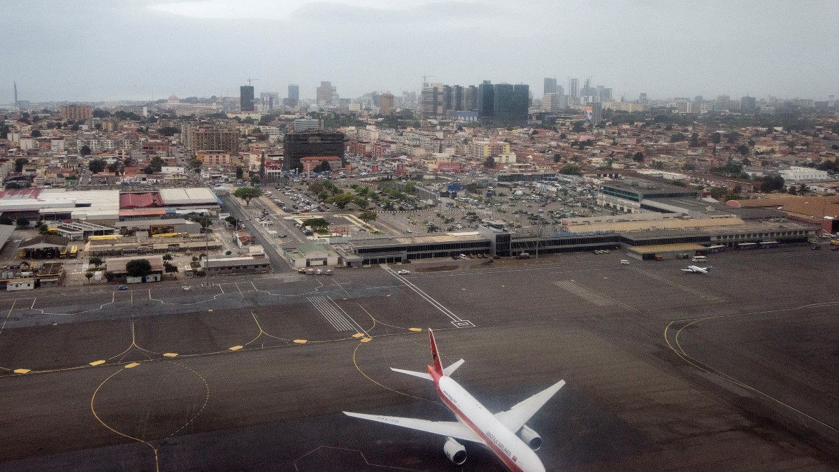 Imagem áerea de arquivo do aeroporto de Luanda em 2018