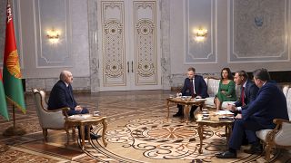 Alexandre Loukachenko répondant à un groupe de journalistes russes, Minsk, 8 septembre 2020