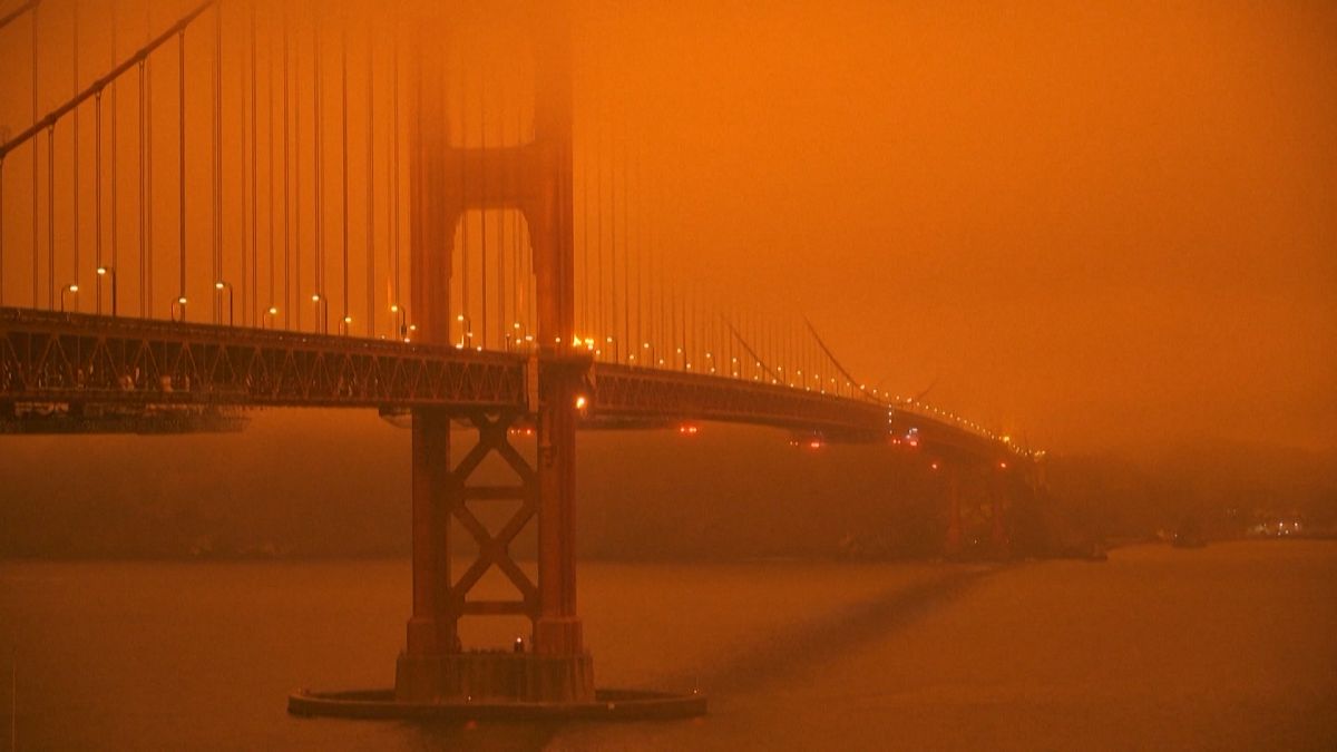 San Francisco's sky is orange