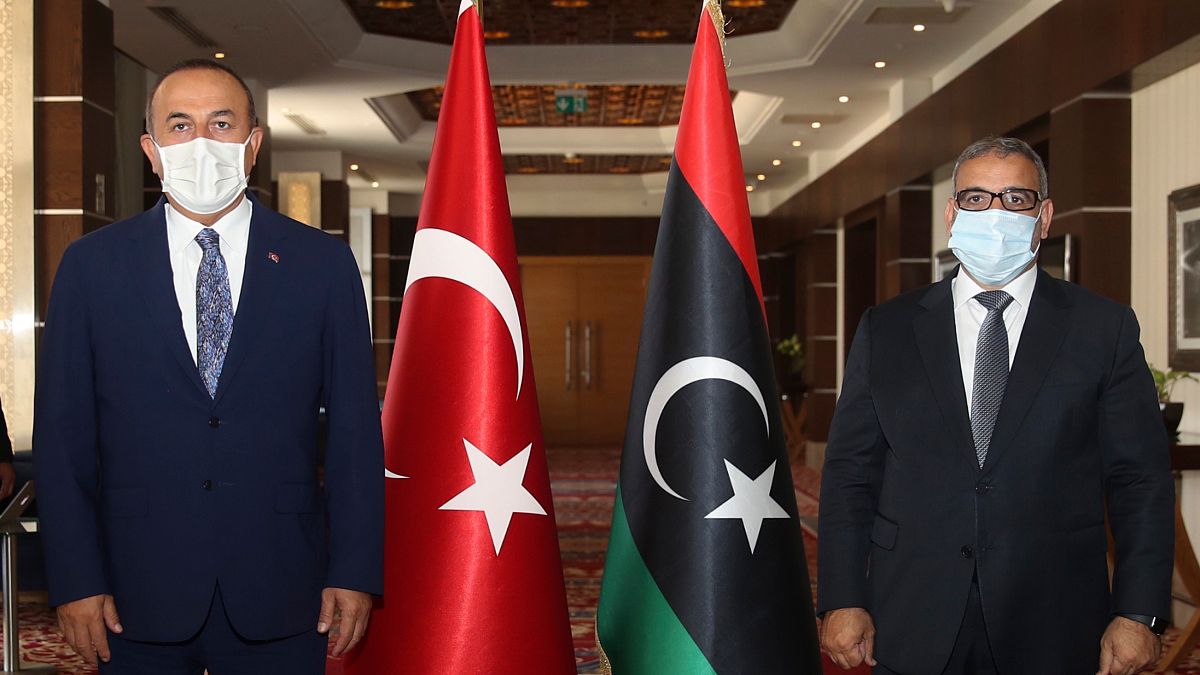 Dışişleri Bakanı Mevlüt Çavuşoğlu ile Libya Yüksek Konsey Başkanı Halid el-Mişri (6 Ağustos)