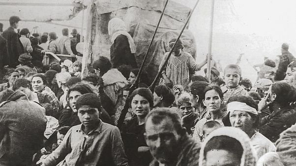 Greek refugees fleeing Asia Minor. Greek refugees fleeing Asia Minor.