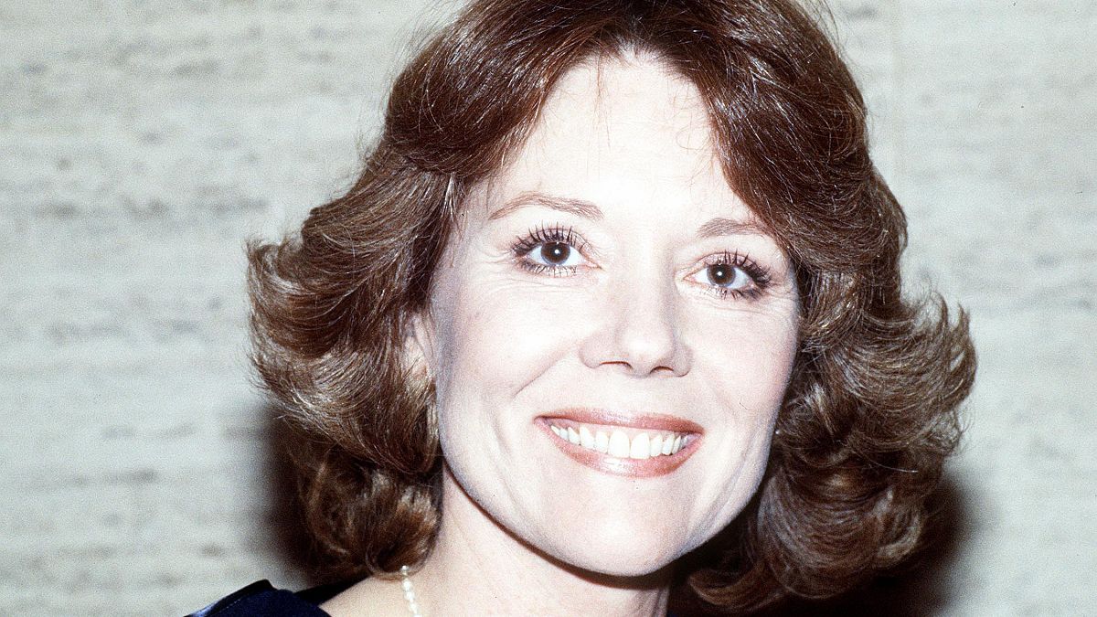 British actress Diana Rigg smiles during a press conference, in London, in 1984.