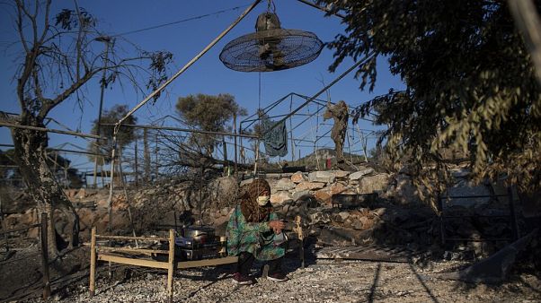 Nach dem Brand im Lager Moria Nach dem Brand im Lager Moria