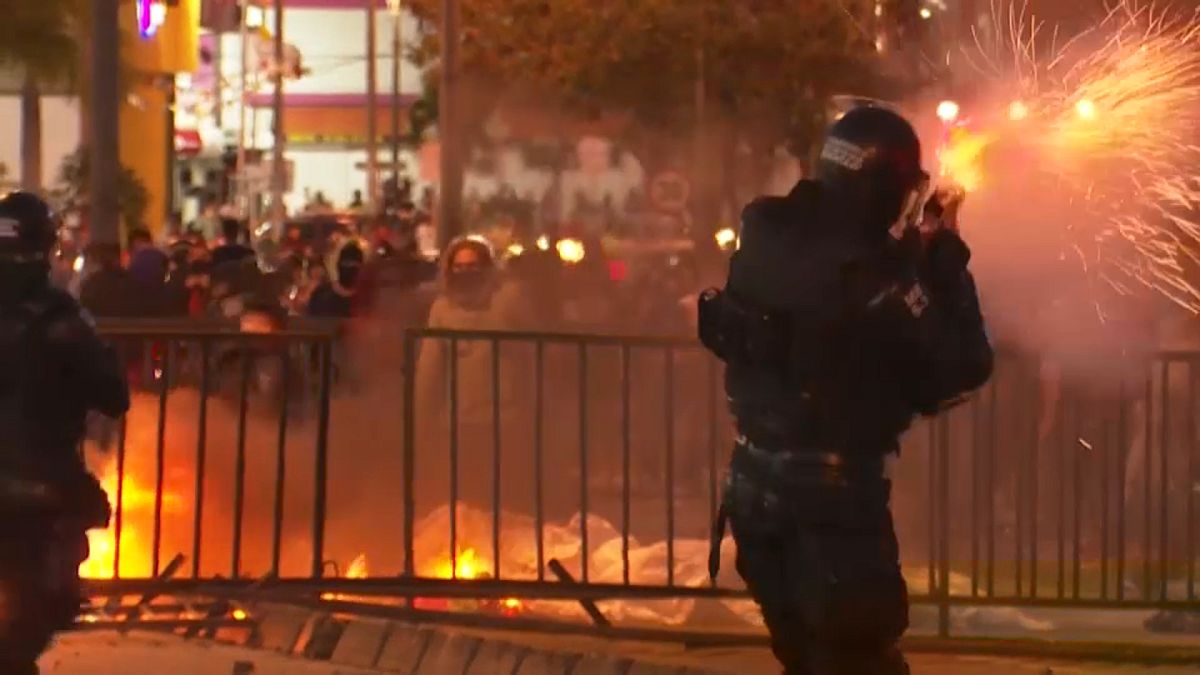 Violentos disturbios en Bogotá