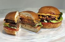 Fake burger, foto d'archivio
