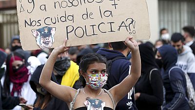 Протесты против полицейского насилия в Колумбии