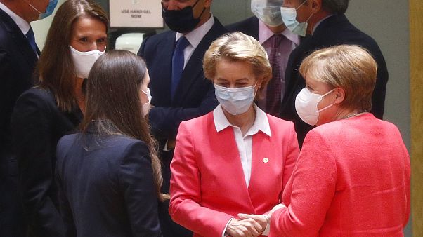 Angela Merkel und Ursula von der Leyen beim EU-Gipfel in Brüssel am 17.Juli 2020 Angela Merkel und Ursula von der Leyen beim EU-Gipfel in Brüssel am 17.Juli 2020