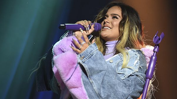 La cantante colombiana Karon G durante una actuación en Los Ángeles el pasado mes de enero La cantante colombiana Karon G durante una actuación en Los Ángeles el pasado mes de enero