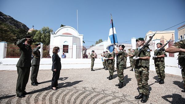 Η ΠτΔ Κατερίνα Σακελλαροπούλου στο Καστελλόριζο Η ΠτΔ Κατερίνα Σακελλαροπούλου στο Καστελλόριζο