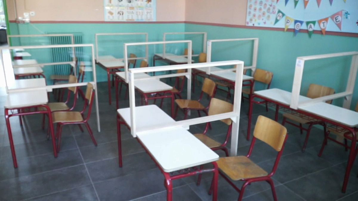Une classe de maternelle en Grèce - Capture d'écran - vidéo euronews