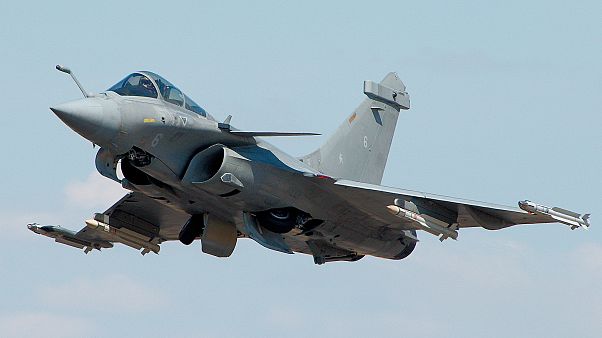 Fransa yapımı Rafale jetlerinin 2018'de çekilmiş bir fotoğrafı. Fransa yapımı Rafale jetlerinin 2018'de çekilmiş bir fotoğrafı.