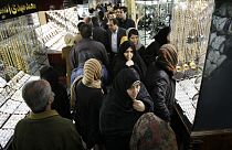 Iranians walk at the gold market of Tehran's old main bazaar, Iran