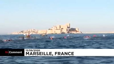 ویدئوی رقابت شنای دریایی «مونت کریستو»  در مارسی برغم همه‌گیری‌کرونا