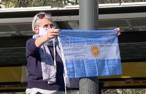 Demonstrantin in Buenos Aires
