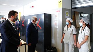 Primeiro-ministro, António Costa, acompanhado pelo ministro da Educação, Tiago Brandão Rodrigues, visita a escola AEB Educação e Formação em Benavente, Santarém