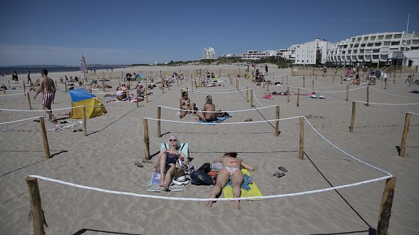 Strandbesucher zu Corona-Zeiten in La Grande Motte, Südfrankreich, 24.Mai 2020 Strandbesucher zu Corona-Zeiten in La Grande Motte, Südfrankreich, 24.Mai 2020