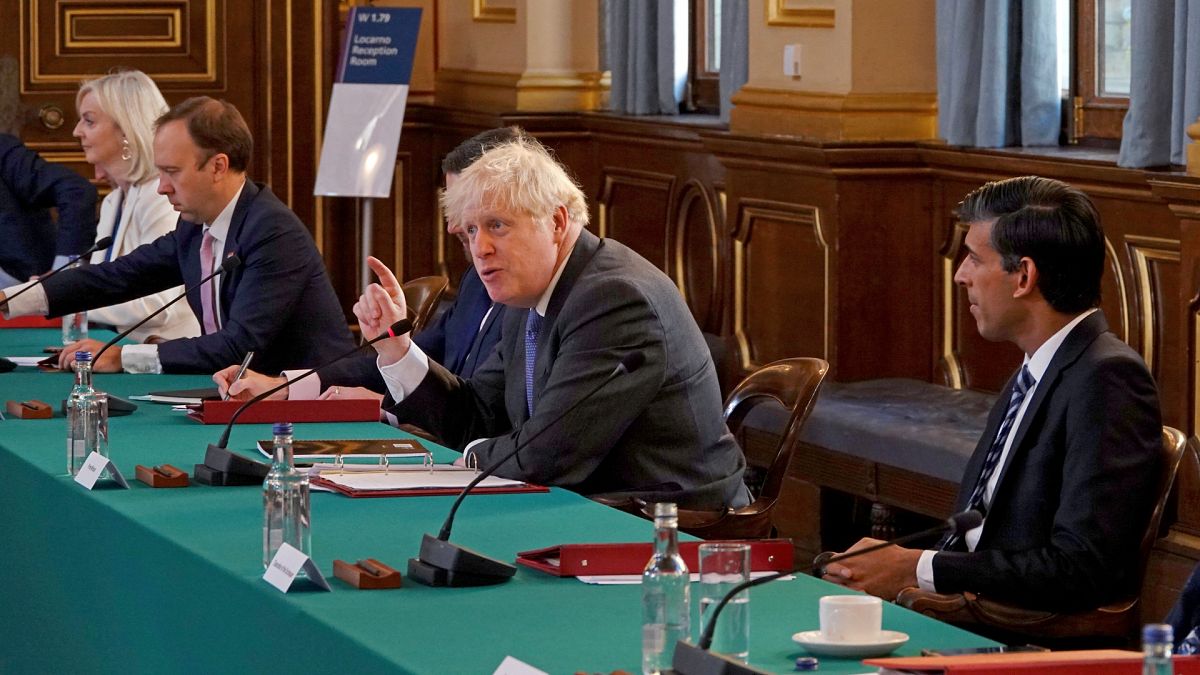 Boris Johnson, Premier ministre britannique lors d'un conseil des ministres, le 15 septembre 2020.