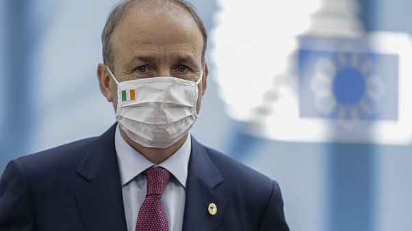 Ireland's Prime Minister Micheal Martin in Brussels, July 20, 2020. Ireland's Prime Minister Micheal Martin in Brussels, July 20, 2020.