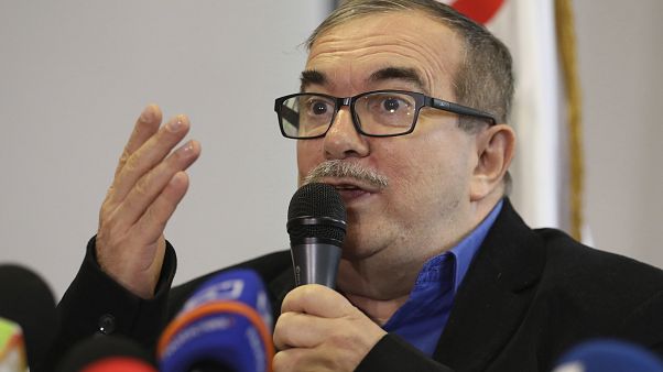 Rodrigo Londono, ex-commandant en chef des FARC, à Bogota - capitale de la Colombie - le 29 août 2019 Rodrigo Londono, ex-commandant en chef des FARC, à Bogota - capitale de la Colombie - le 29 août 2019