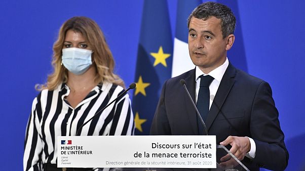 Fransa İçişleri Bakanı Gerald Darmanin ve Vatandaşlık İşlerinden Sorumlu Devlet Bakanı Marlene Schiappa Fransa İçişleri Bakanı Gerald Darmanin ve Vatandaşlık İşlerinden Sorumlu Devlet Bakanı Marlene Schiappa
