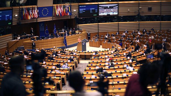 Il primo discorso sullo Stato dell'Unione di Ursula von der Leyen al parlamento europeo Il primo discorso sullo Stato dell'Unione di Ursula von der Leyen al parlamento europeo