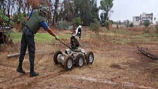 Libya Uses a Bomb Disposal Robot to Clear Minefields