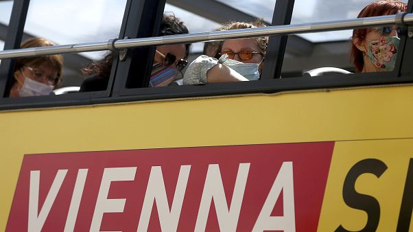 Ein Touristenbus in Wien Ein Touristenbus in Wien