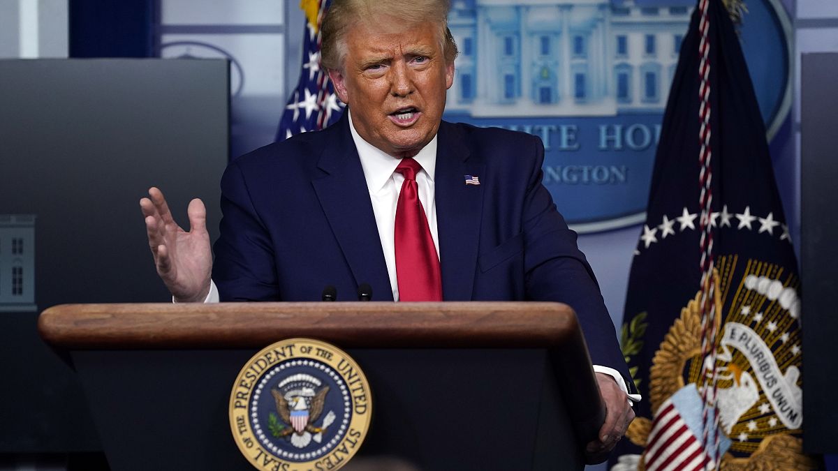 President Donald Trump speaks during a news conference at the White House, Wednesday, Sept. 16, 2020, in Washington.