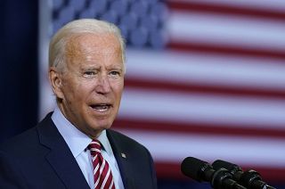 Democratic presidential candidate former Vice President Joe Biden speaks at a meeting in in Tampa, Florida, September 15, 2020.
