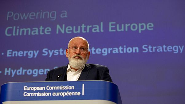 El vicepresidente Frans Timmermans durante la presentación del poyecto. El vicepresidente Frans Timmermans durante la presentación del poyecto.