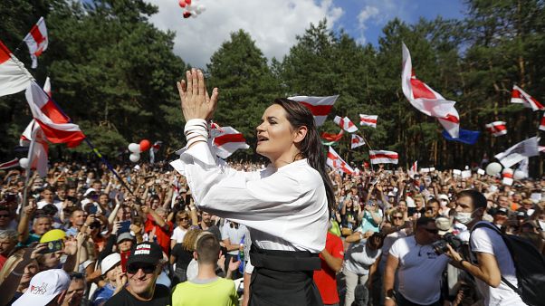 L'opposante bélarusse Svetlana Tikhanovskaïa - Minsk, le 02/08/2020 L'opposante bélarusse Svetlana Tikhanovskaïa - Minsk, le 02/08/2020