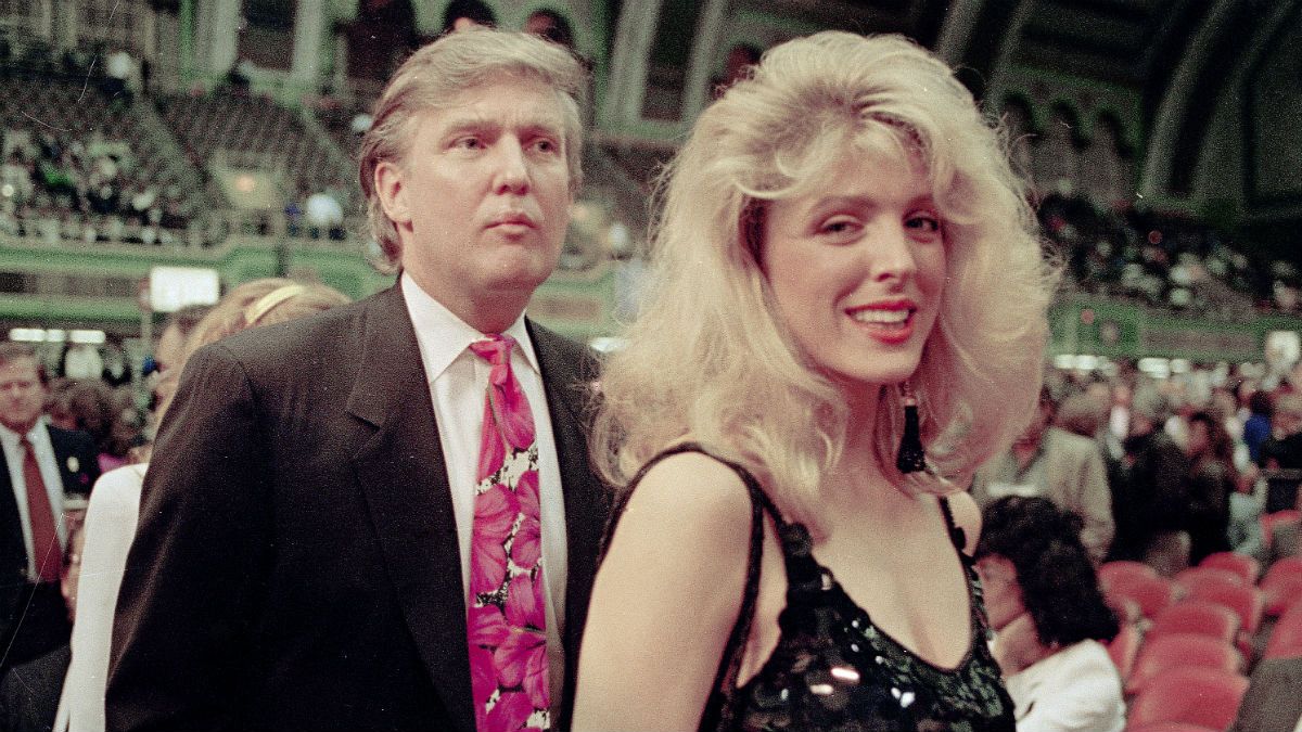 دونالد ترامپ و همسر سابقش، مارلا میپلز