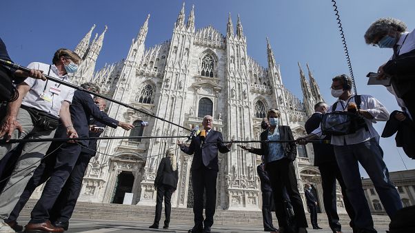 Le président allemand reçu à Milan par son homologue italien le 17 septembre 2020. Le président allemand reçu à Milan par son homologue italien le 17 septembre 2020.