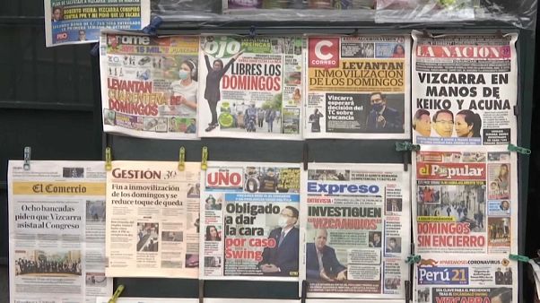 Portadas de periodicos recogen el proceso contra Martín Vizcarra Portadas de periodicos recogen el proceso contra Martín Vizcarra