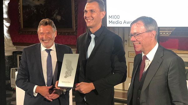 Dull Szabolcs a díjátadón csütörtök este a németországi Potsdamban Dull Szabolcs a díjátadón csütörtök este a németországi Potsdamban